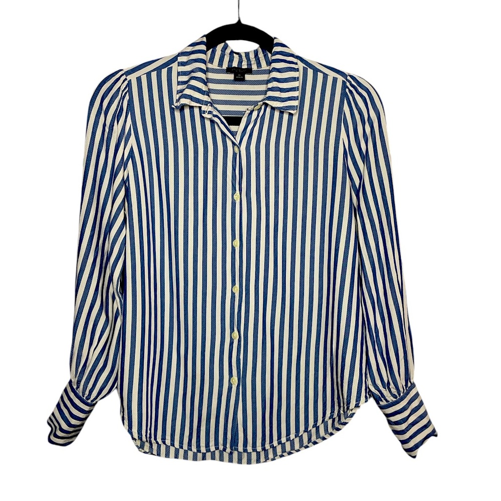 Ann Taylor_Striped Button-up Blouse_XS